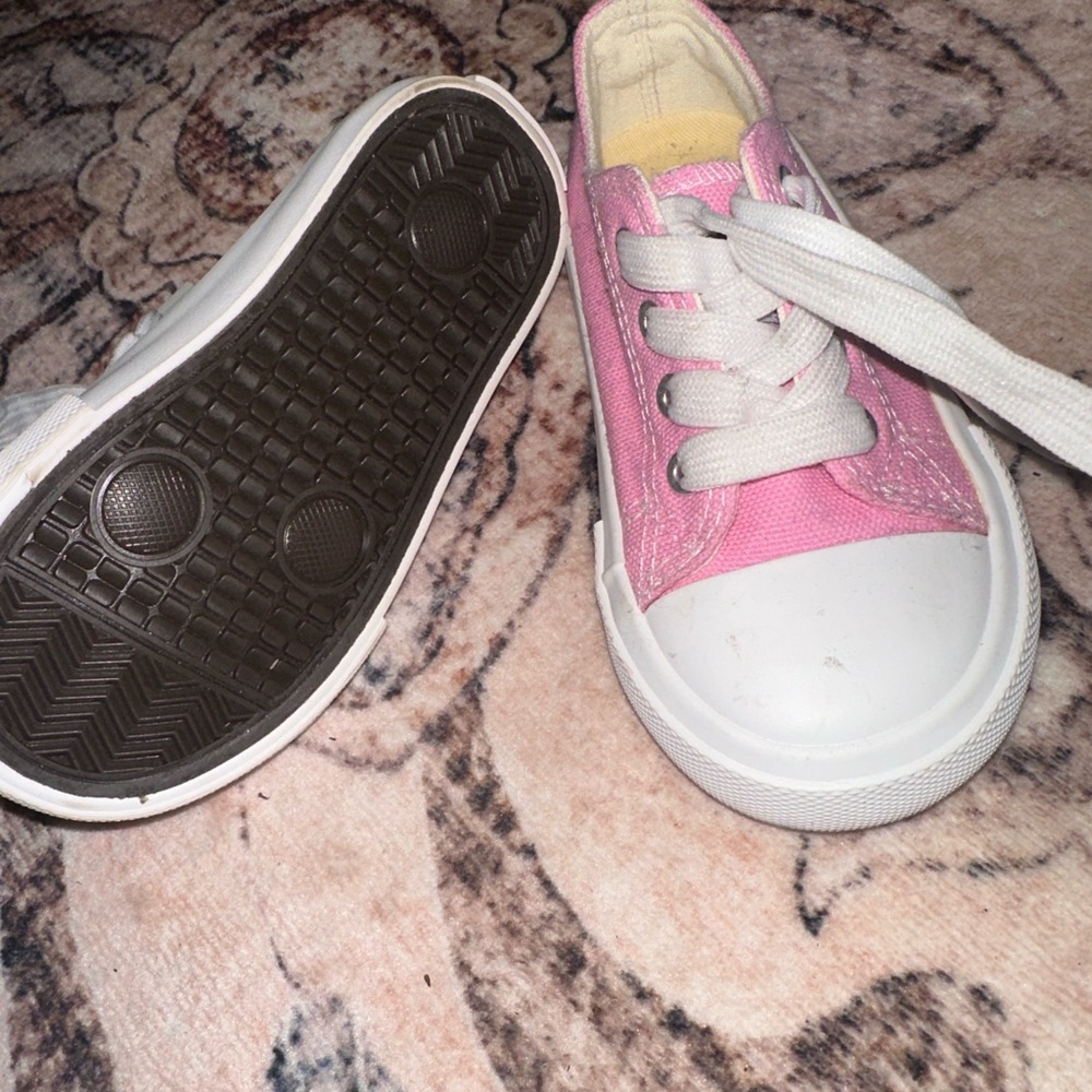 Pink and White Kids Sneakers